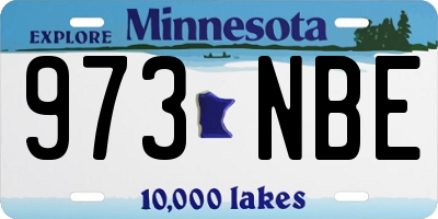 MN license plate 973NBE