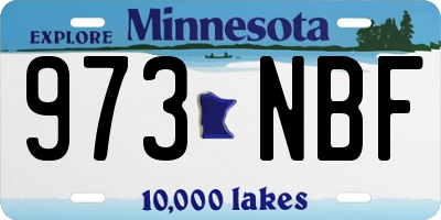 MN license plate 973NBF