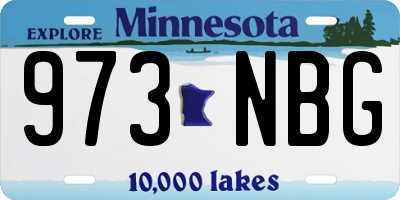 MN license plate 973NBG