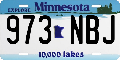 MN license plate 973NBJ