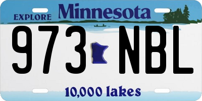 MN license plate 973NBL