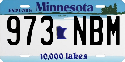 MN license plate 973NBM