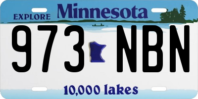 MN license plate 973NBN