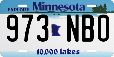 MN license plate 973NBO