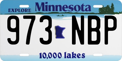 MN license plate 973NBP