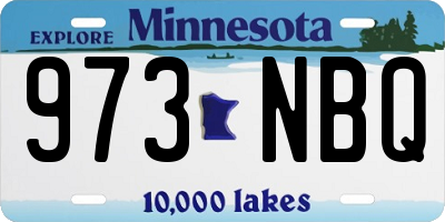 MN license plate 973NBQ