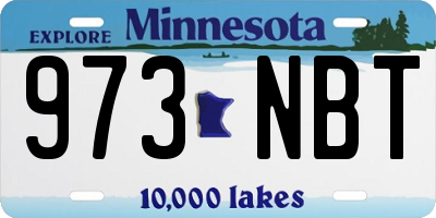 MN license plate 973NBT