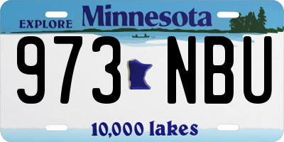MN license plate 973NBU