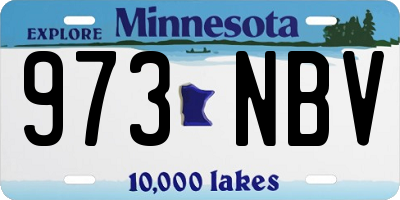 MN license plate 973NBV