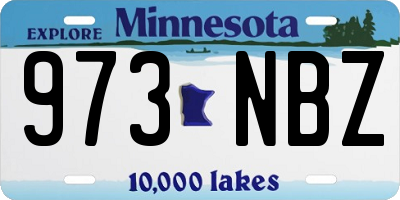 MN license plate 973NBZ