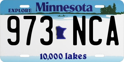 MN license plate 973NCA