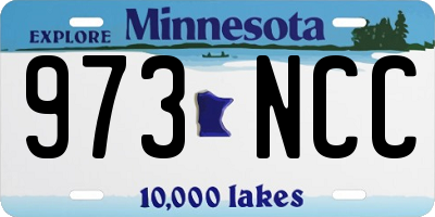 MN license plate 973NCC