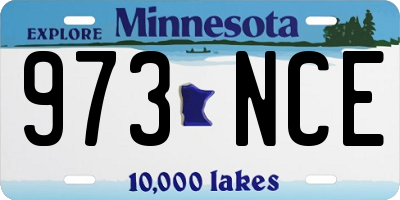 MN license plate 973NCE
