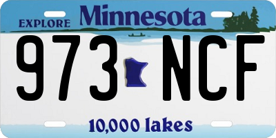 MN license plate 973NCF