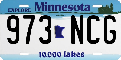 MN license plate 973NCG