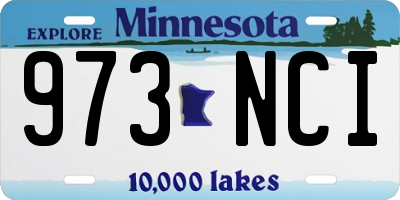 MN license plate 973NCI