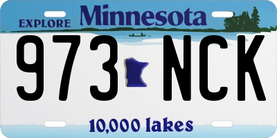MN license plate 973NCK