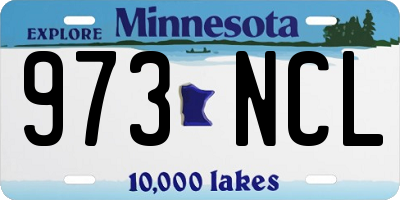 MN license plate 973NCL