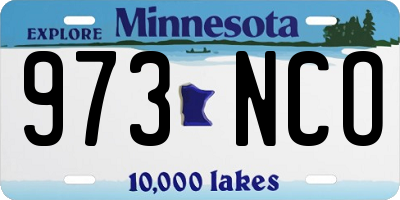MN license plate 973NCO