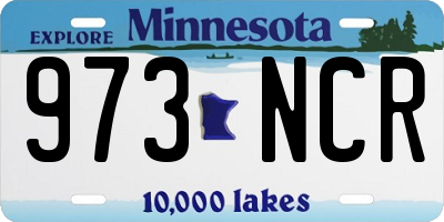 MN license plate 973NCR