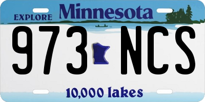 MN license plate 973NCS