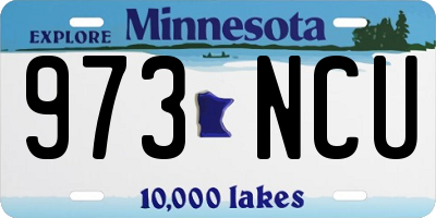 MN license plate 973NCU