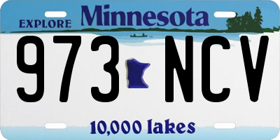 MN license plate 973NCV