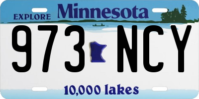 MN license plate 973NCY