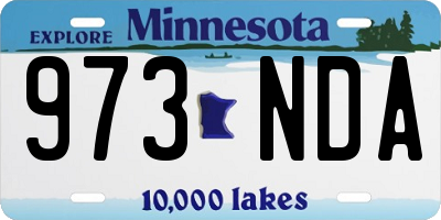 MN license plate 973NDA