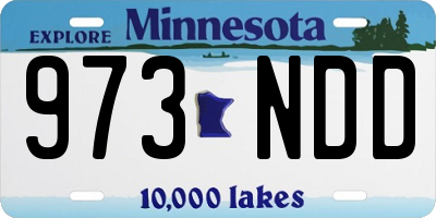 MN license plate 973NDD