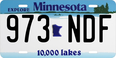 MN license plate 973NDF
