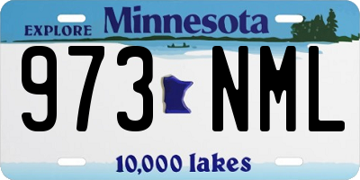 MN license plate 973NML