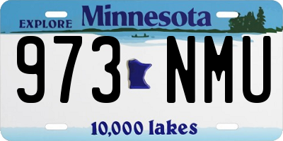 MN license plate 973NMU