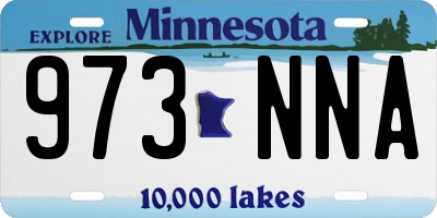 MN license plate 973NNA