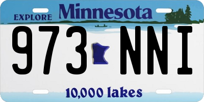 MN license plate 973NNI