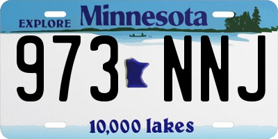 MN license plate 973NNJ