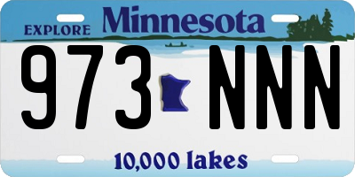 MN license plate 973NNN
