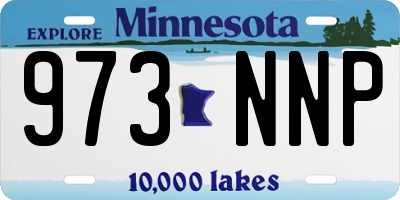 MN license plate 973NNP