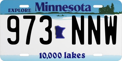 MN license plate 973NNW