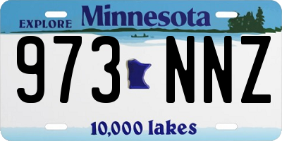 MN license plate 973NNZ