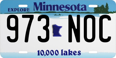MN license plate 973NOC
