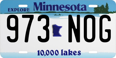 MN license plate 973NOG
