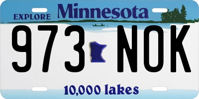 MN license plate 973NOK