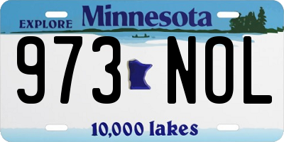 MN license plate 973NOL