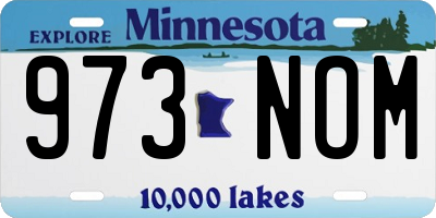 MN license plate 973NOM