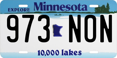 MN license plate 973NON