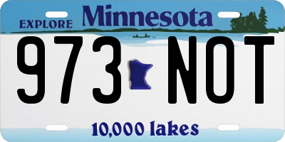 MN license plate 973NOT