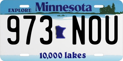 MN license plate 973NOU
