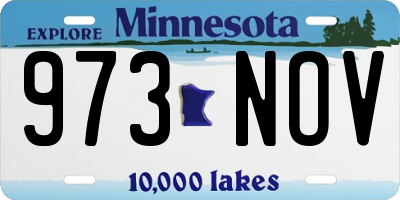 MN license plate 973NOV