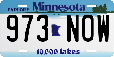MN license plate 973NOW